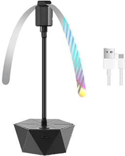 Vliegenverjager met USB-oplaadfunctie - Chemievrije muggenverjager - Vliegenverjager voor het genieten van maaltijden in de buitenlucht (2 stuks) — thumbnail 1