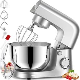 SP® Deegmachine - Kneedmachine - Mixer met Kneedhaak - Zilver - 37cm x 24cm x 32cm — thumbnail 1