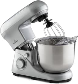 Keukenmachine Mixer - Bakmachine Deegmachine - Koken en Bakken - Planetair Roersysteem - 5 Liter Kom - Zilver — thumbnail 1