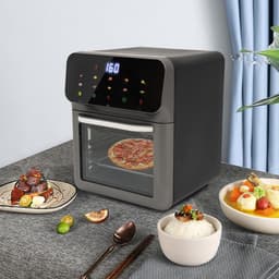 Kleine oven - Mini oven - Thuis bakken - Hetelucht circulatie - 13 liter - Zwart — thumbnail 2