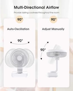 Mini Airconditioner - Mobiele Airconditioner - Draagbare Luchtkoeler - USB Bureauventilator - Luchtbevochtiger - Koelventilator - Wit - Voor Thuis - Kantoor - Slaapkamer — thumbnail 3