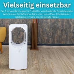 Torenventilator met afstandsbediening - luchtkoeler - modern design - staande ventilator - energiebesparend - stil - oscillerend - vloerventilator - zuilventilator met koeling - mobiele ventilator — thumbnail 2