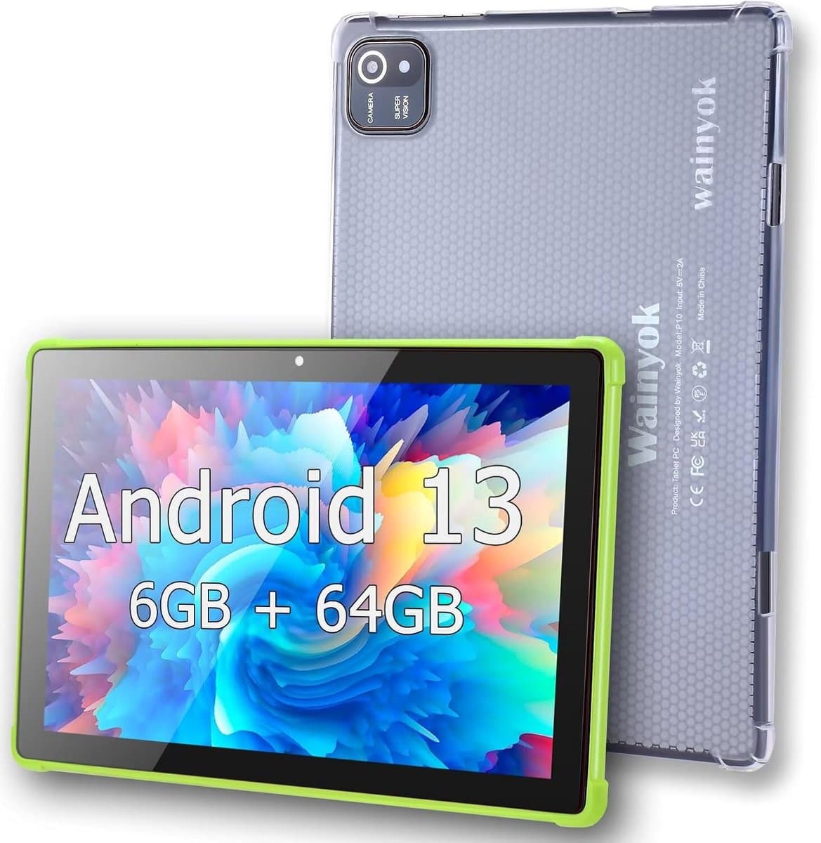 SnelShoppen - 10.1 Inch Android Tablet voor Kinderen - Octa-Core 2.0GHz, 6GB RAM, 64GB Opslag, HD IPS Scherm, 1TB Uitbreidbaar, Dual Camera's, WiFi 5, — afbeelding 1