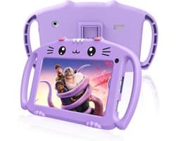 SnelShoppen - Kids Tablet 7 Inch Android Tablet voor Kinderen met WiFi Quad Core 32GB ROM Dual Camera Parental Control Kindvriendelijke Hoes (Paars)