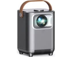 SnelShoppen - Mini Projector 4K Full HD met Elektrische Focus, Auto Keystone Correctie, WiFi 6, Bluetooth 5.2, Draagbare Beamer voor Thuisbioscoop, Bu