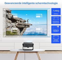 Xnano 1080P LCD Projector - Mini Beamer - Smart Projector - Home Cinema Beamer – Auto Focus – Keystone Correctie – Bluetooth – Android 13 - Woonkamer en slaapkamer - 196,4 x 172 x 137,4 mm - 1 stuk - Zwart — thumbnail 4
