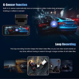 SnelShoppen - 4K Dashcam Auto met Wifi GPS, Dual Camera 4K + 1080P, 3,16 inch IPS Scherm, Nachtzicht, G-sensor, 64 GB SD-kaart, App Besturing — thumbnail 3