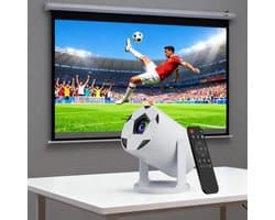 SnelShoppen - HY300 PRO Mini-Beamer 4K 1080P Ondersteuning - Draadloze Projector met Android 11, WiFi 6, Bluetooth 5.0, Airplay & Miracast - Draagbare