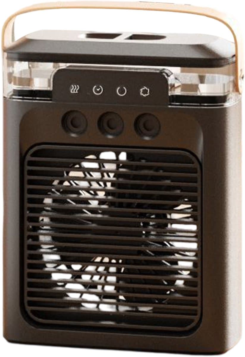 Mini draagbare airco-ventilator / stille aircooler en bureauventilator – USB-oplaadbaar, compacte persoonlijke koelventilator — afbeelding 1