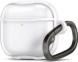 Spigen Ultra Hybrid - Hoesje Geschikt voor Apple AirPods 4 - Transparant Wit