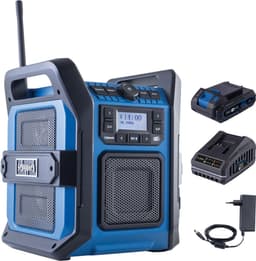 Scheppach Bouwradio DAB+ 20V - DAB Radio - Incl. Accu en Oplader - 30W - Werfradio voor Bouwplaats, Garage & Werkplaats - C-DAB30-X — thumbnail 1