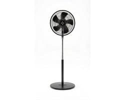 Statiefventilator - Tafelventilator - 25cm - 70W - 3 Snelheden - Oscillatiefunctie - Kantelbaar - Zwart — afbeelding 1