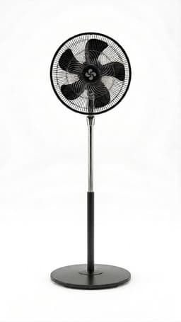 Krachtige Ventilator - Statiefventilator - Tafelventilator- 85W - 25CM - 3 Snelheden - Zwart — thumbnail 1