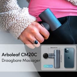 Lìon® Masage Gun - Draadloos Massagepistool - Massagepistool voor Spieren - Grijs - 14cm x 5cm x 9cm — thumbnail 2