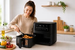 Air Fryer XXL 7.2L – 1850W – 11 Programma's – Kijkvenster – Zwart — thumbnail 4