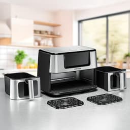 Rommelsbacher Dubbele Airfryer FRH 2650 – Heteluchtfriteuse voor twee gerechten tegelijk — thumbnail 4