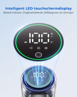 Draadloze Stofzuiger - Steelstofzuiger Kruimeldief - Huis Reinigen - V-vormige anti-klittenborstel - 70 min batterijduur - Blauw — thumbnail 4