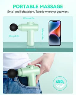 SnelShoppen - Mini Massagepistool voor Diepteweefselmassage, Draagbaar Massageapparaat met 30 Snelheden en LCD-Touchscreen voor Spierpijn en Stijfheid — thumbnail 4