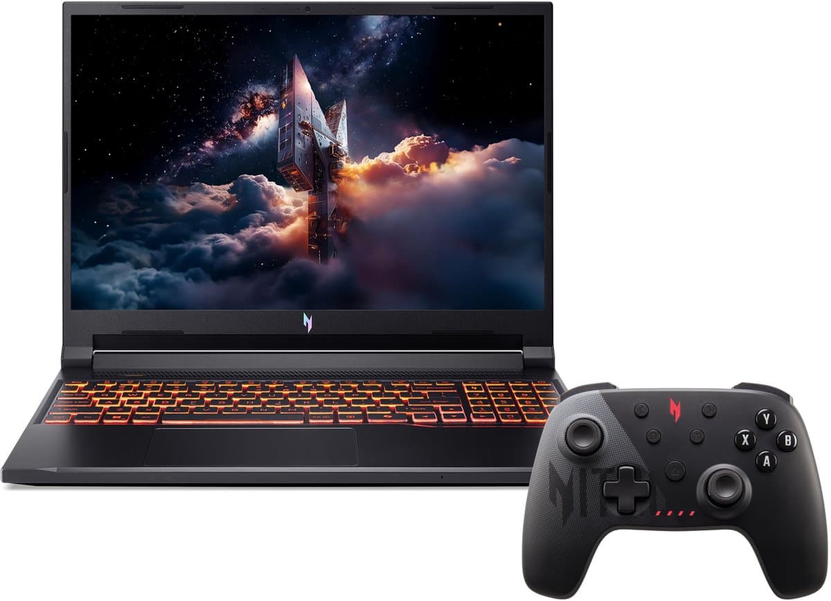 Acer Nitro V 16 AI ANV16-A71-R6FJ - Copilot+ PC - Gaming Laptop - 16 inch IPS 180Hz - AMD Ryzen AI 9 - 16GB DDR5 - 512GB SSD - RTX 5070 - inclusief Nitro Controller + 3mnd PC GamePass — afbeelding 1