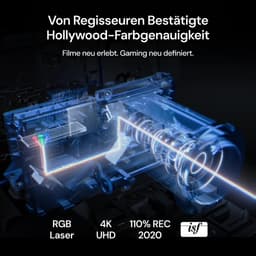 SnelShoppen - 4K Triple Laser Beamer Projector, 3000 Lumen, 15.000:1 Contrast, 0,9-1,5x Zoom, IMAX, HDR10+, Dolby Vision & Atmos voor Thuisbioscoop en — thumbnail 3