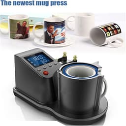Pneumatische Mokkenpers - Hittepers Machine - Mokken Bedrukken - 2D Digitale Transfer - 11 oz - Zwart Wit — thumbnail 2