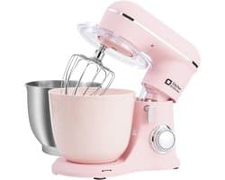 Keukenmachine 1300W - Staande Mixer - 10 Snelheden - Dubbele Mengkom 4,5L + 5L - Roze