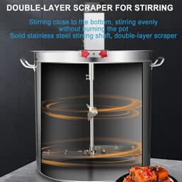 Keukenmixer - Automatische mixer - Sausen Maken - Instelbare Snelheid - 40L Capaciteit - Zilver — thumbnail 3