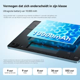 Blackview MEGA 5 Tablet - 12.2 inch - 48GB RAM - 256GB ROM - 10000mAh - Android 16 - Grijs — thumbnail 3