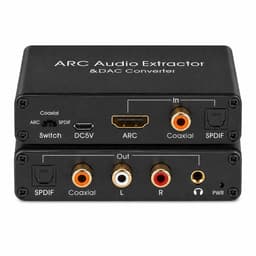 HDMI ARC Audio Extractor – 192kHz DAC Converter – HDMI ARC, Optisch & Coaxiaal naar RCA L/R, SPDIF & 3,5mm AUX – Audio Adapter — thumbnail 1