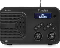 DAB radio - Audizio Badia - Kleine radio - Met Bluetooth, USB en AUX - Slaapkamer radio - Zwart — thumbnail 2