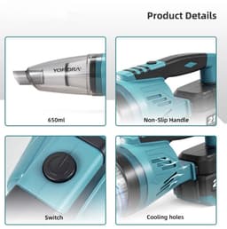 NextNovaDeals Draadloze Stofzuiger - 1500W - 12KPA - 4IN1 - Thuis En Auto - Met 3 Filters - Compatibel Met Makita 18V Batterij — thumbnail 5