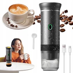 Draagbaar Koffiezetapparaat - Mini Koffiemachine - Capsule Koffiezetter - 20 Bar - 60 Sec Extractie - Warm & Koud Zetten - USB-C Oplaadbaar - Kleine Espressomachine - Voor Thuis & Kantoor & Kamperen & Reis — thumbnail 1
