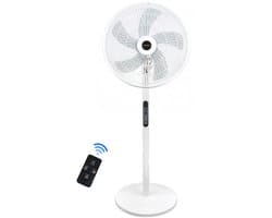 Livista Statiefventilator - Met Afstandsbediening - Staande Ventilator - 112 cm Hoog - 8 Snelheden - Timer - 90° Oscillerend - 40° Kantelbaar - Wit