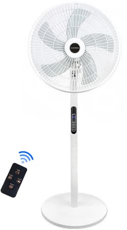 Livista Statiefventilator - Met Afstandsbediening - Staande Ventilator - 112 cm Hoog - 8 Snelheden - Timer - 90° Oscillerend - 40° Kantelbaar - Wit — thumbnail 1