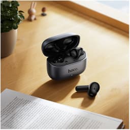 Hoco Draadloze Oordopjes - Noise Cancelling - AI Vertaling Functie - vertaal oortjes - 124 talen - Bluetooth 5.4 - Zwart — thumbnail 2