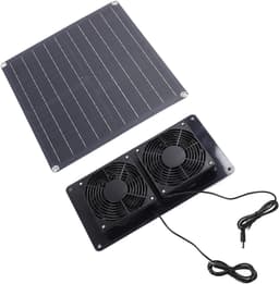 Zonneventilator - Afzuigventilator Ventilator - Luchtcirculatie Optimaliseren - IP67 Waterdicht - 39D x 35W x 5H cm - Zwart — thumbnail 4