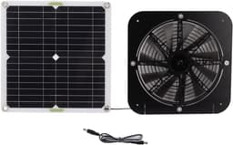 Zonne-energie Ventilator Kit - Solar Fan - Ventilatie Buitenruimte - Hoge Efficiëntie Koeling - 100 W - Zwart — thumbnail 3