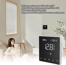 Slimme Thermostaat - Digitale Regelaar - Energie Besparen - App Bediening - 5-45°C - Wit — thumbnail 4