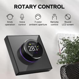 Slimme Thermostaat - Digitale Regelaar - Comfort Verhoging - App en Spraakbesturing - 1.81 Inch Scherm - Zwart — thumbnail 3
