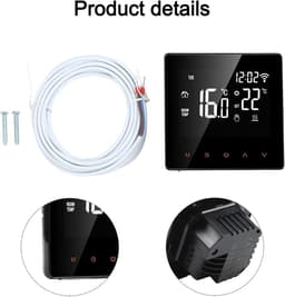 Slimme Thermostaat - Vloerverwarming Bediening - Comfort Maximaliseren - App Bediening - 15 x 5 cm - Zwart — thumbnail 5