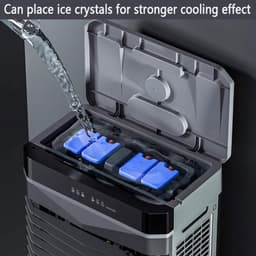 Draagbare Airconditioner - Luchtkoeler Ventilator - Zomerse Hitte Bestrijden - Energiezuinig Koelen - 80cm - Wit — thumbnail 5
