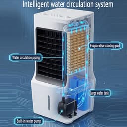 Verdampingskoeler - Luchtkoeler Ventilator - Ruimte Koelen - Groot Waterreservoir - 12 Liter - Afstandsbediening model — thumbnail 2