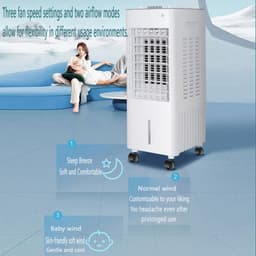 Draagbare Airco - Verkoeler Ventilator - Ruimte Koelen - 120 Graden Oscillatie - 10 Liter Tank - Wit — thumbnail 3
