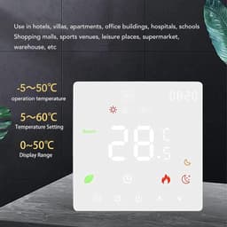 Slimme Thermostaat - Wifi Thermostaat - Energie Besparen - Precieze Temperatuur - 90-240V - Wit — thumbnail 3