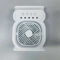 LUCHTBEVOCHTIGER: THEROB. Multi Airco Tafelventilator PRO - Mobiele Airco - Luchtkoeler 4in1 - Aircooler - 5 windsnelheden lucht bevochting standen - timer - LED verlichting - Lekvrij. WIT — thumbnail 2