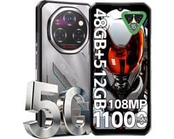 OUKITEL WP62 5G Rugged Smartphone-11000mAh-48GB RAM-512GB ROM-108MP camera- Android 15-IP68/IP69K-OTG