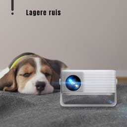 Ploutos® Draagbare Beamer - Mini Projector - Draagbaar & Compact - Wit - 12cm x 10cm x 9cm — thumbnail 3
