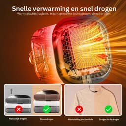 ZRNS® Mini Wasdroger - Elektrische Droger - Dragbaar - 500 W — thumbnail 3