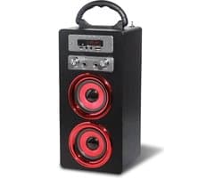 Pure acoustics MCP20BLRD - Portable karaoke systeem met bluetooth, USB, SD en FM radio - zwart