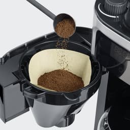 Severin KA 4813 Filter Koffiezetapparaat met bonenmaler - Glazen kan - Extra stille werking - Zwart / Rvs — thumbnail 4